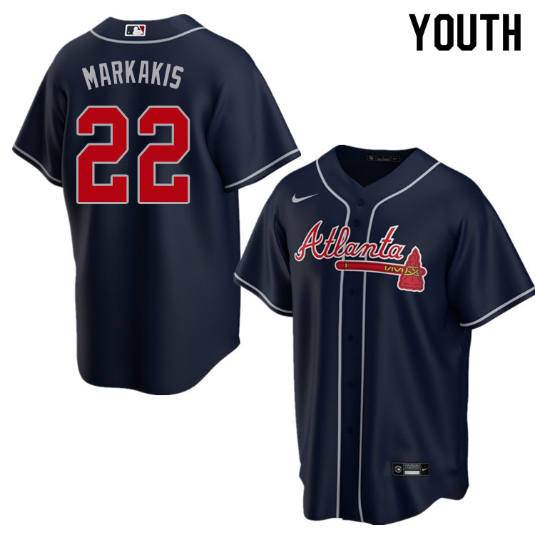 Nike Youth #22 Nick Markakis Atlanta Braves Baseball Jerseys Sale-Navy